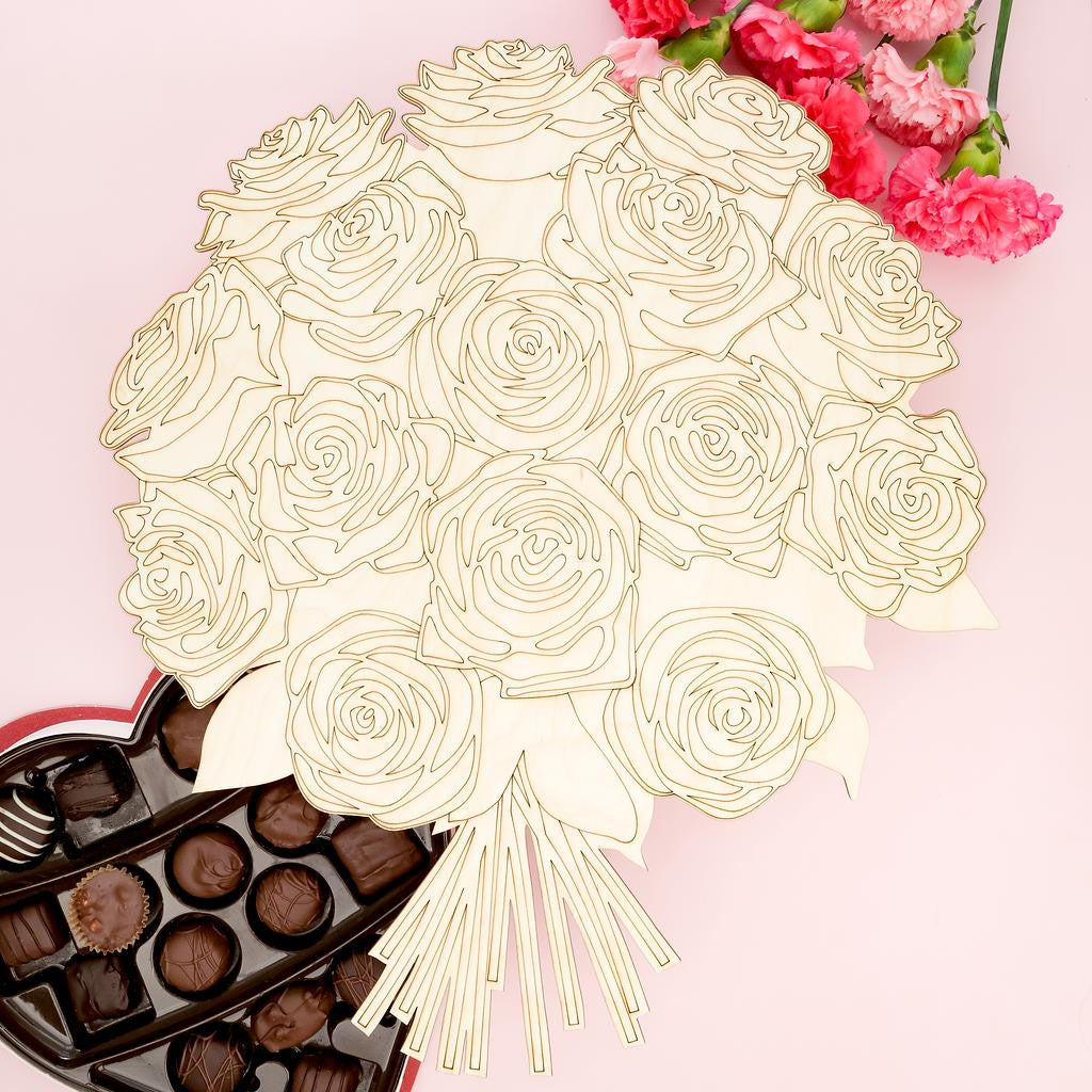 16" Rose Bouquet Cutout