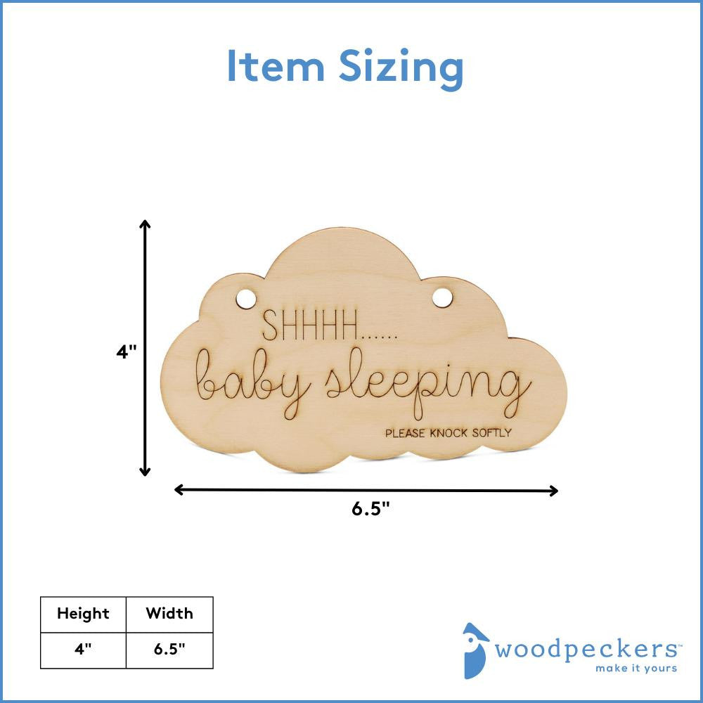 Woodpeckers Crafts "Shh Baby Sleeping" Sign 