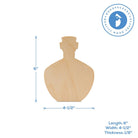 Woodpeckers Crafts Short Wood Potion Bottle Cutout, 6” 
