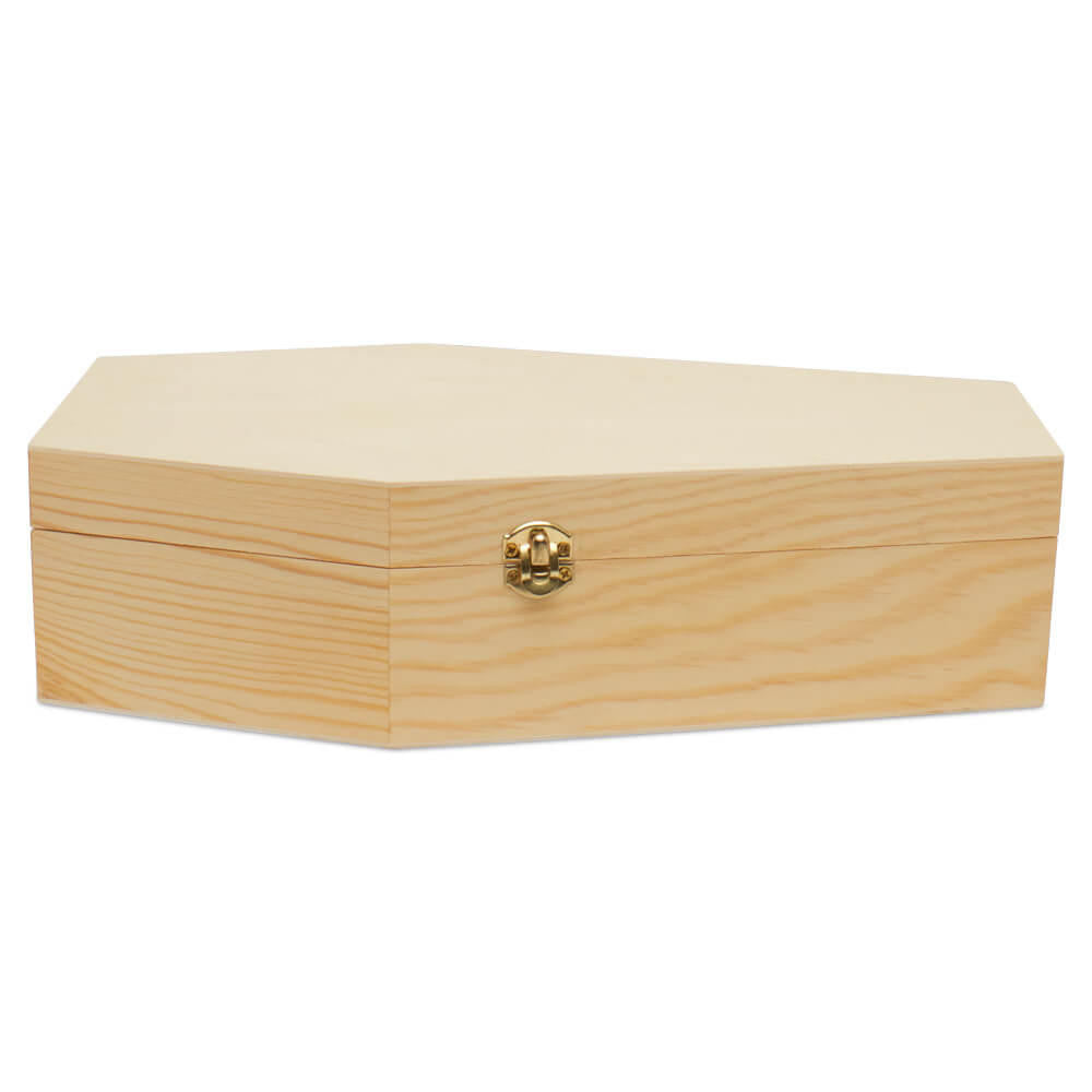 Woodpeckers Crafts Unfinished Wooden Coffins, 12" 