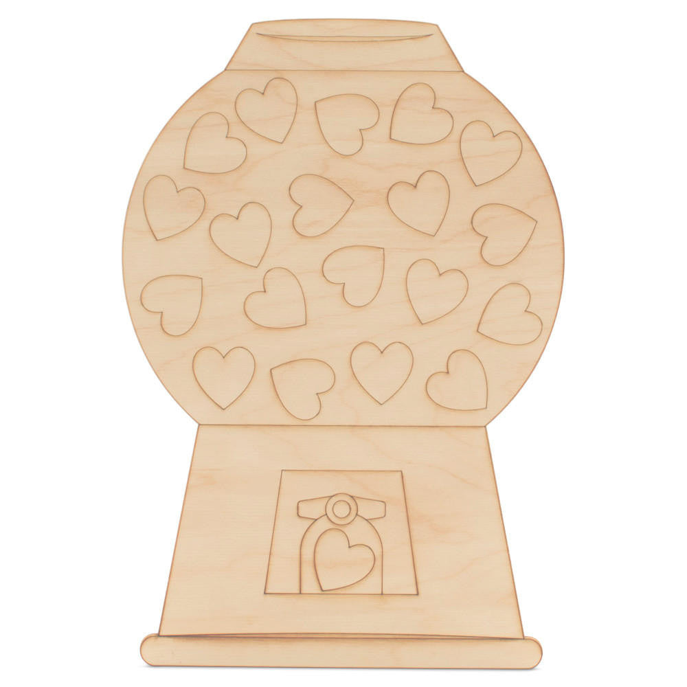 12" Valentine's Gumball Machine Cutout