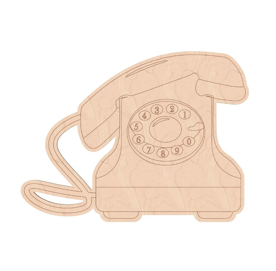 Woodpeckers Crafts Vintage Telephone Cutout