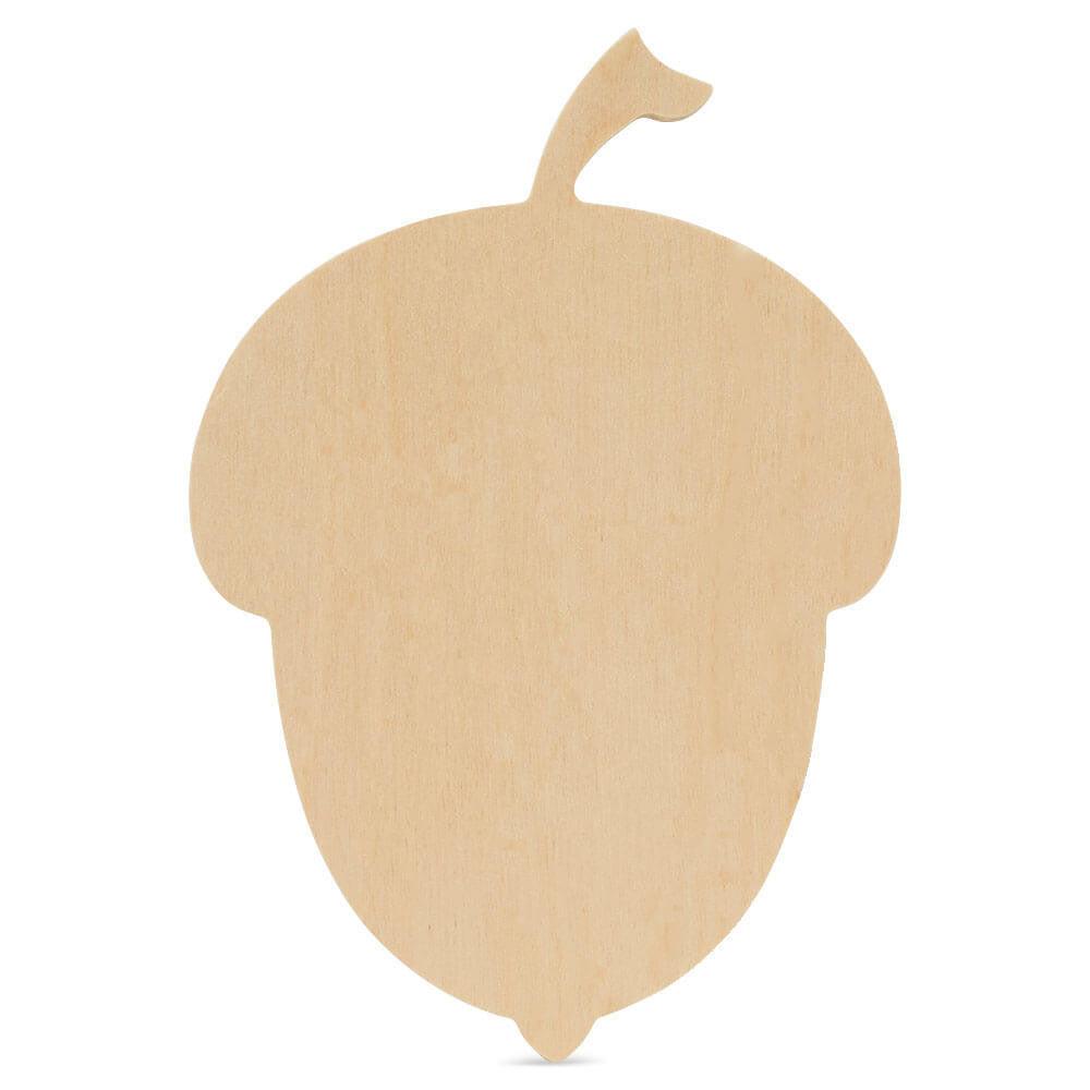 Wood Acorn Cutout Small, 8" x 5.5"