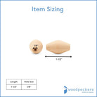 Woodpeckers Crafts Wood Bicone Bead, 1-1/2” 