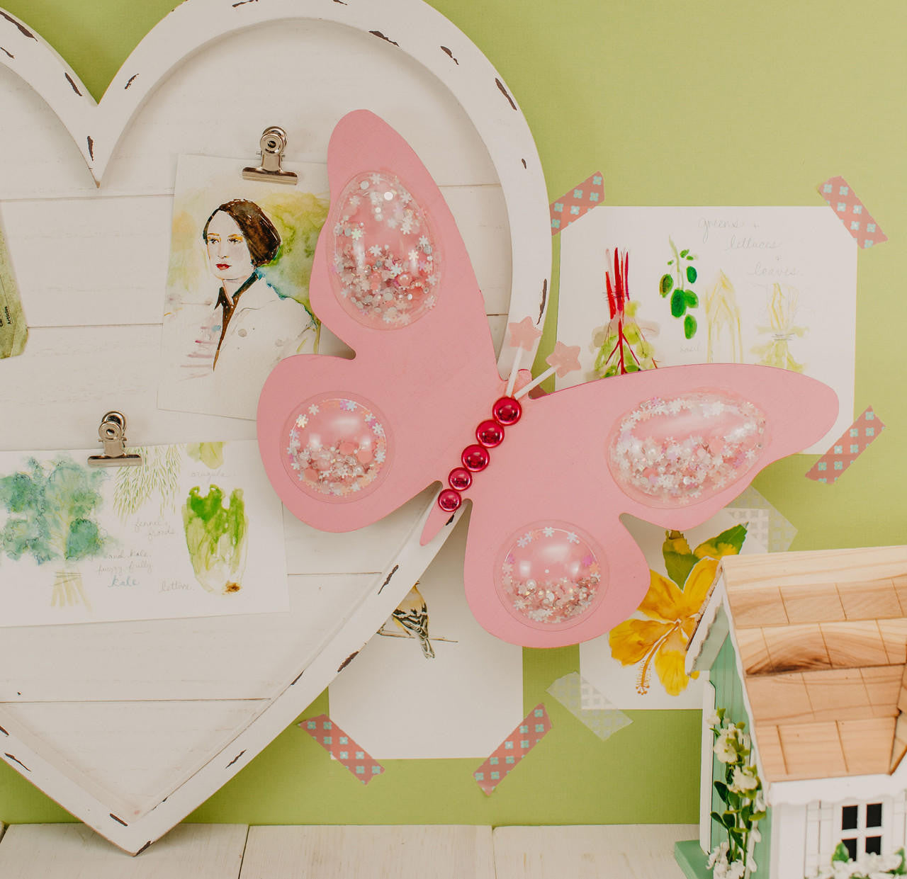 Woodpeckers Crafts Wood Butterfly Cutout Extra Large, 16" x 11" 