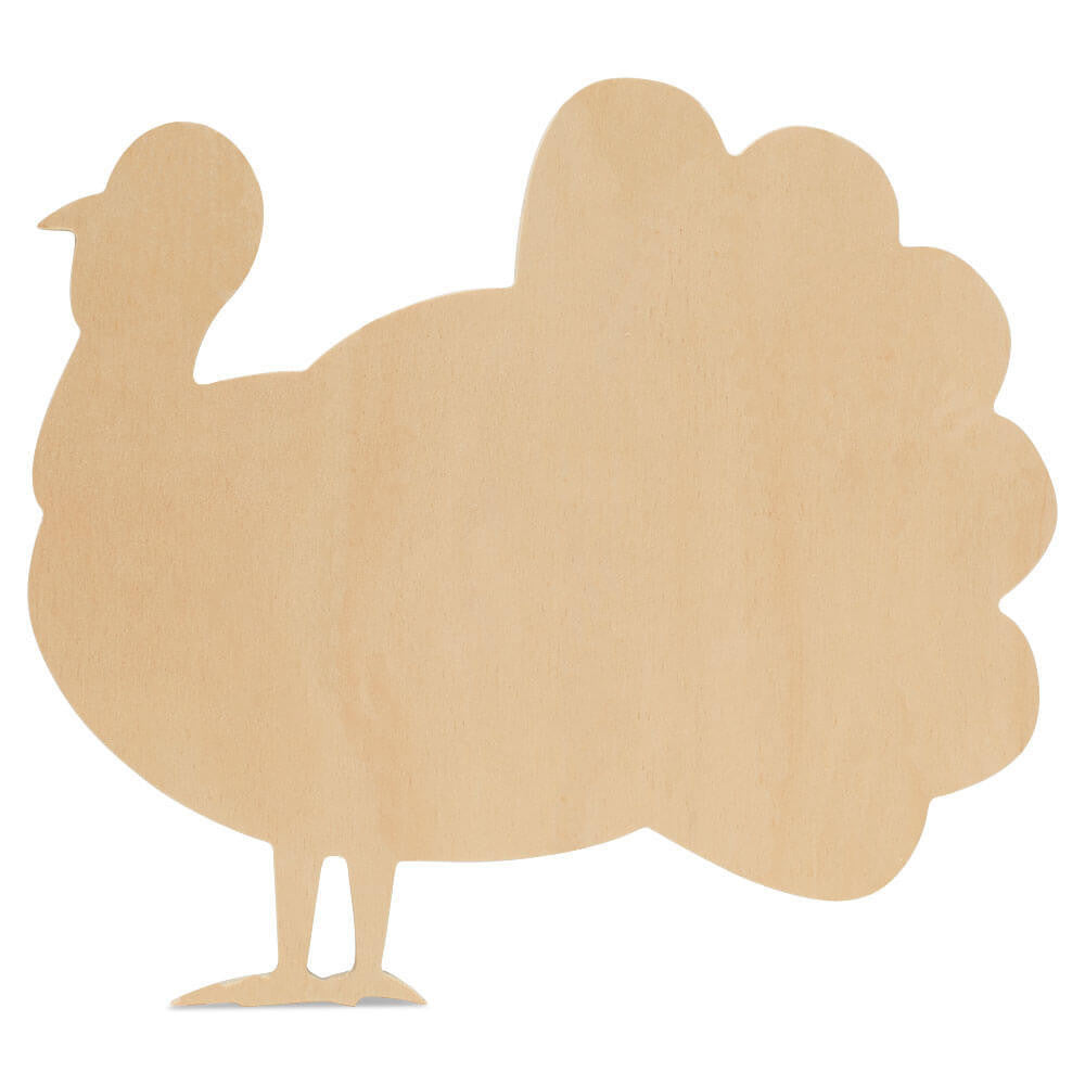 Woodpeckers Crafts Wood Classic Turkey  Cutout Large, 12" x 10.7" 