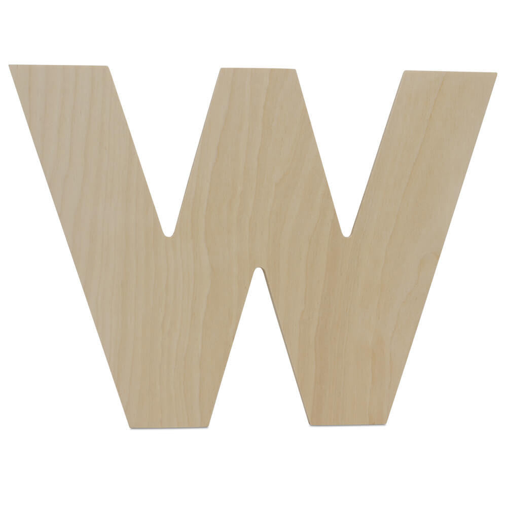 Wood Cutout Letter W, 12โ | Woodpeckers Crafts