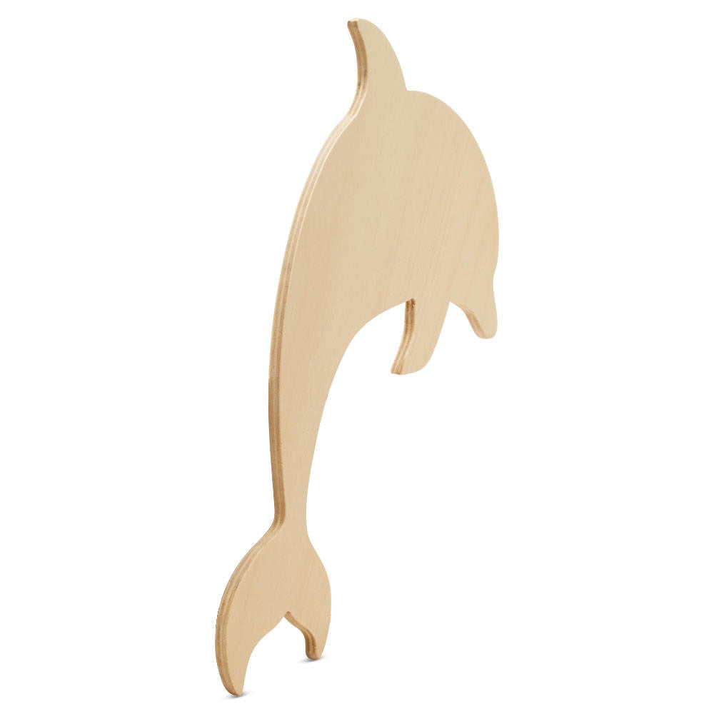 12" Wood Dolphin Cutout