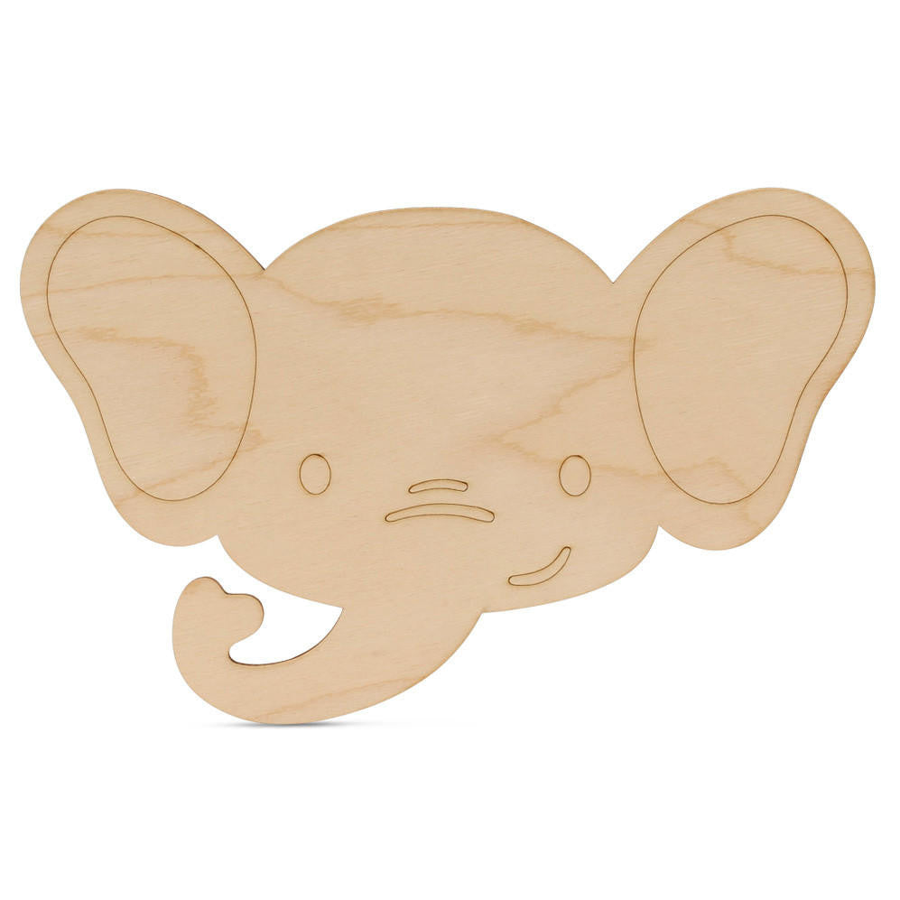 Woodpeckers Crafts Wood Elephant Cutout 