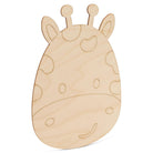 Woodpeckers Crafts Wood Giraffe Cutout