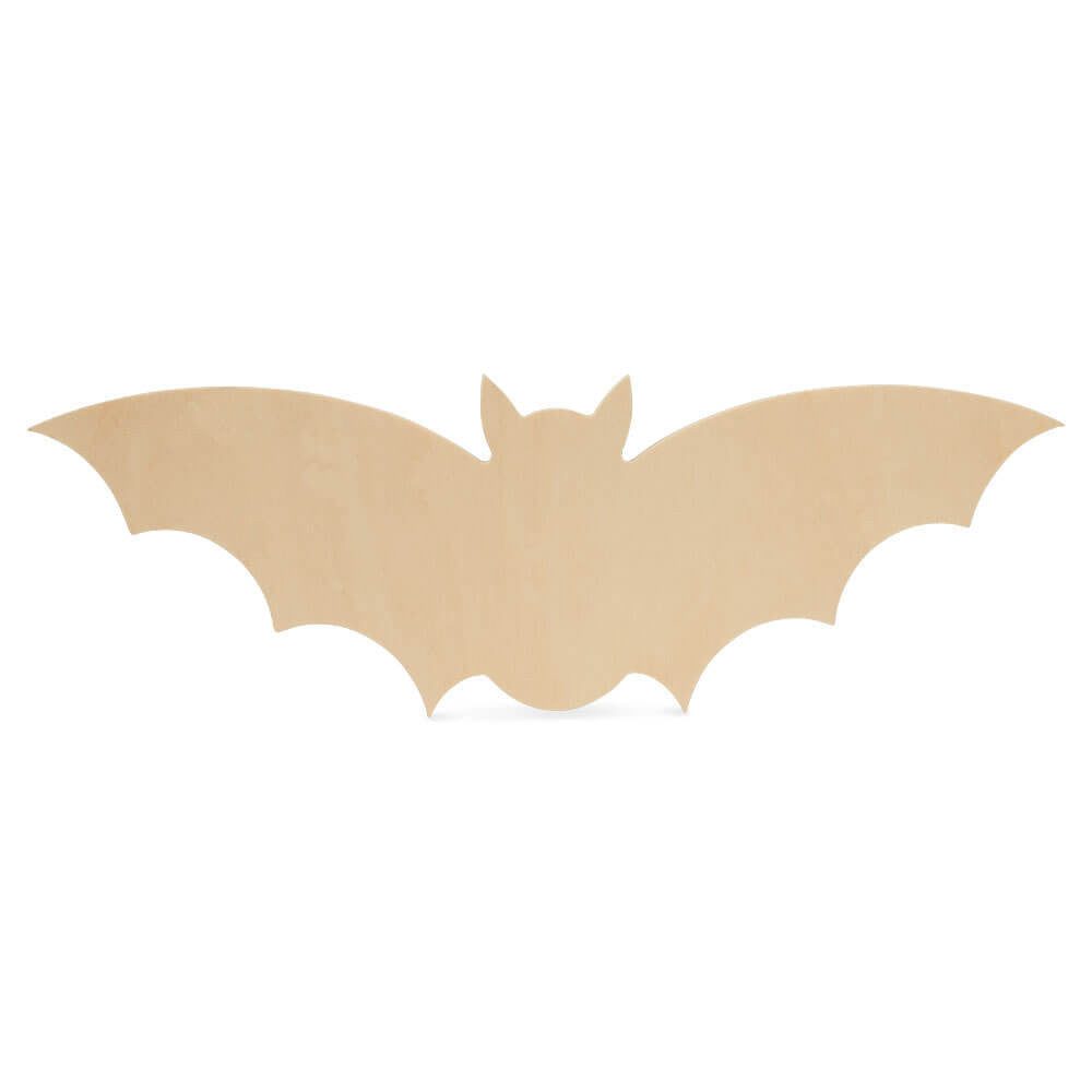 Woodpeckers Crafts Wood Halloween Bat Cutout, Large  16" x 5.25" 