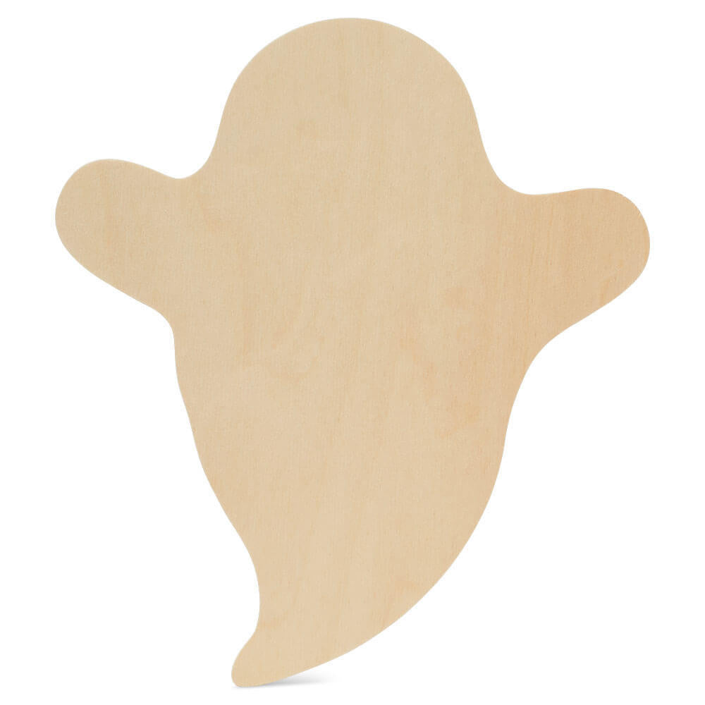 Woodpeckers Crafts Wood Halloween Ghost Cutout, Small  8" x 7" 