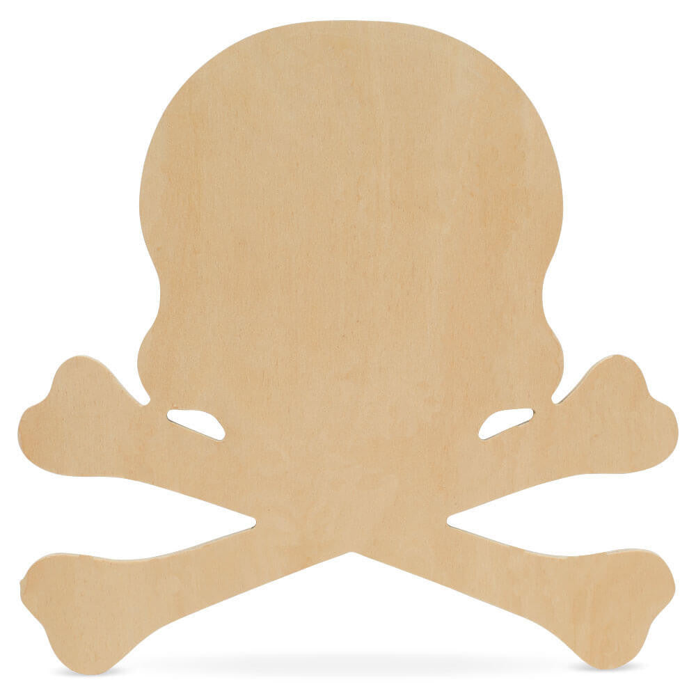 Woodpeckers Crafts Wood Halloween Skull Cutout, Large  12" x 11.7" 