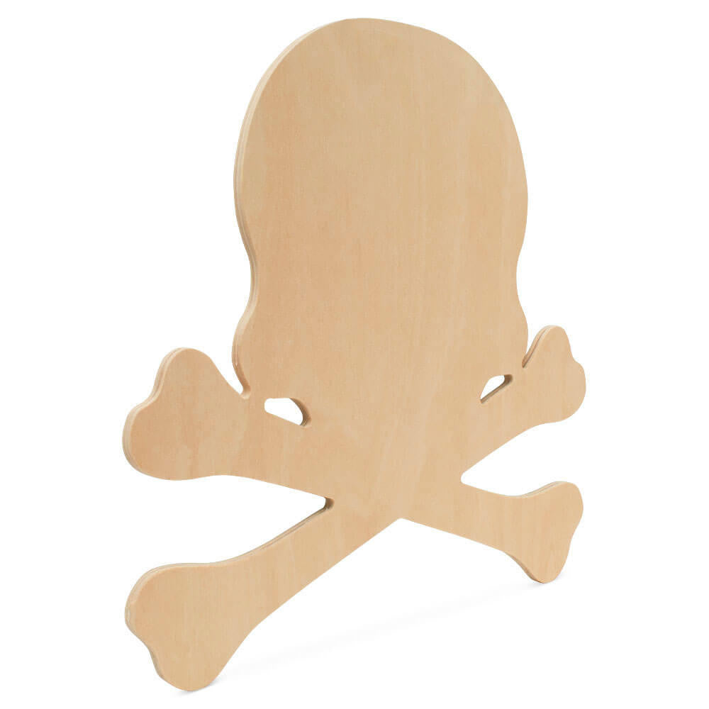 Woodpeckers Crafts Wood Halloween Skull Cutout, Large  12" x 11.7" 