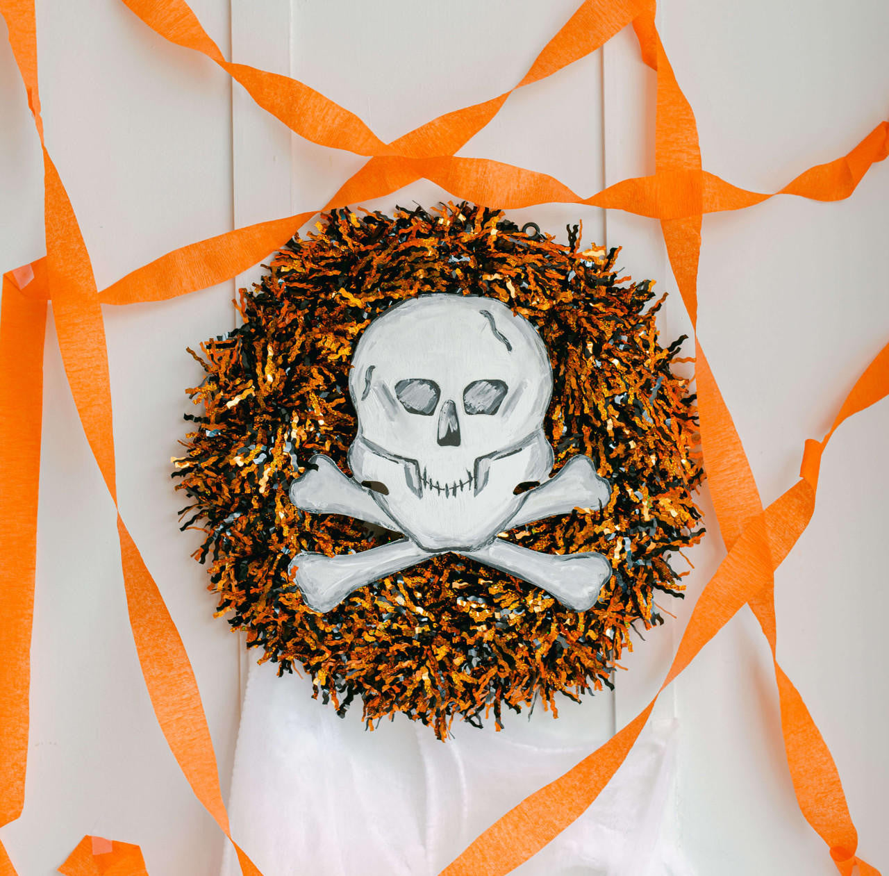 Woodpeckers Crafts Wood Halloween Skull Cutout, Small 8" x 7.8" 