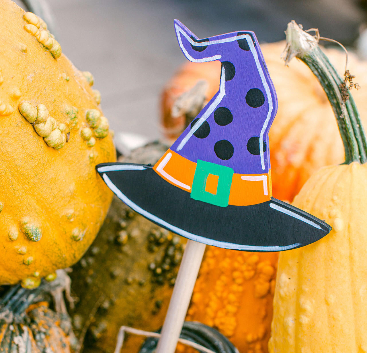 Woodpeckers Crafts Wood Halloween Witch's Hat Cutout, Large  12" x 10.5" 