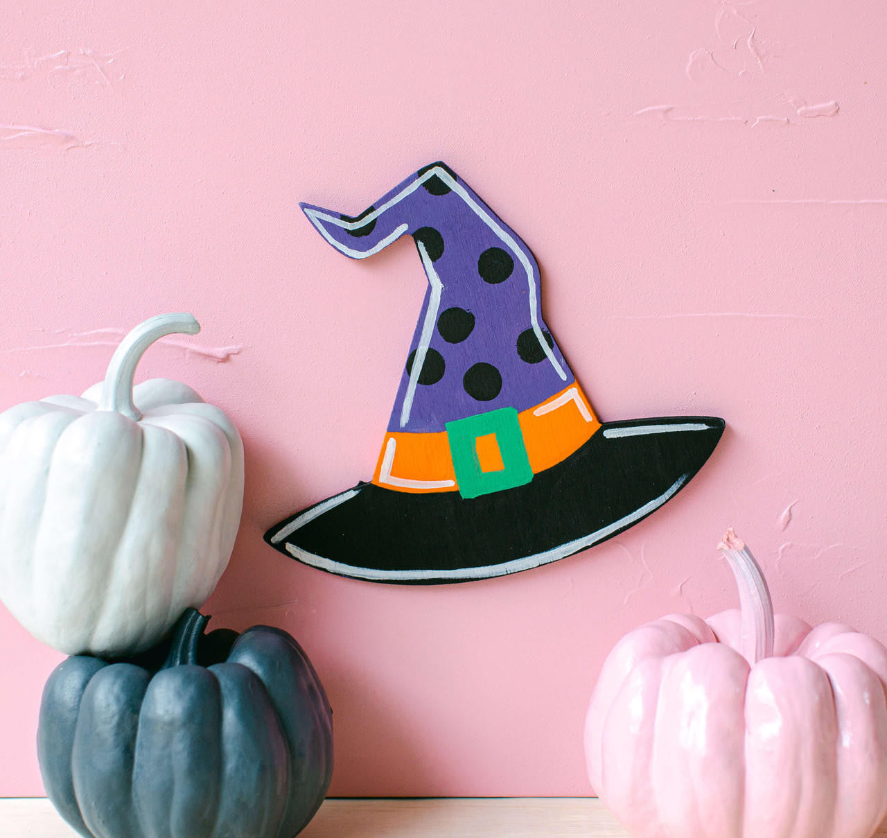 Woodpeckers Crafts Wood Halloween Witch's Hat Cutout, Small  8" x 7" 