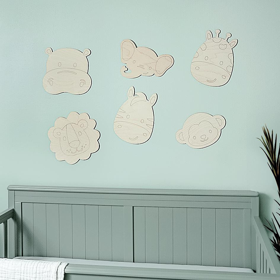 4" Wood Hippo Cutout
