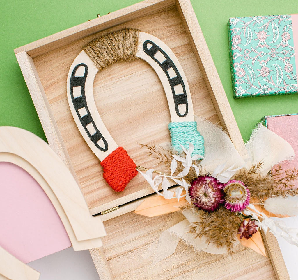 Woodpeckers Crafts Wood Horseshoe Small,  6" x 5" 