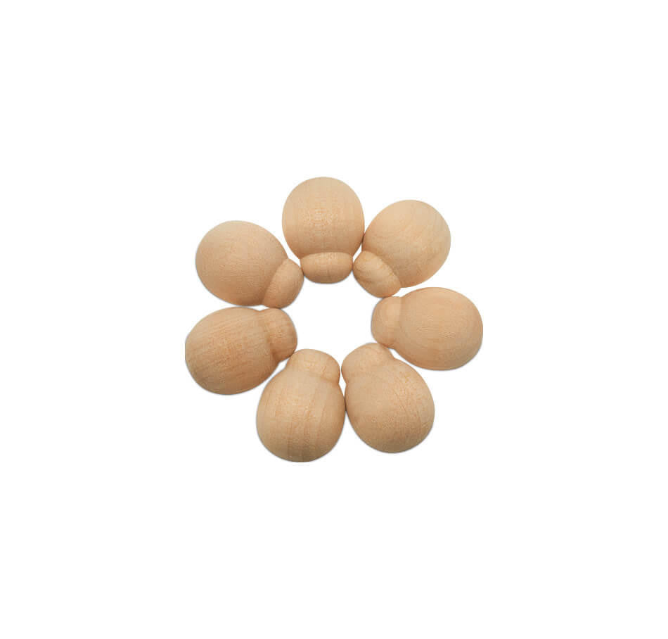 Woodpeckers Crafts Wood Ladybug Half, Flat Bottom, 3/4" 