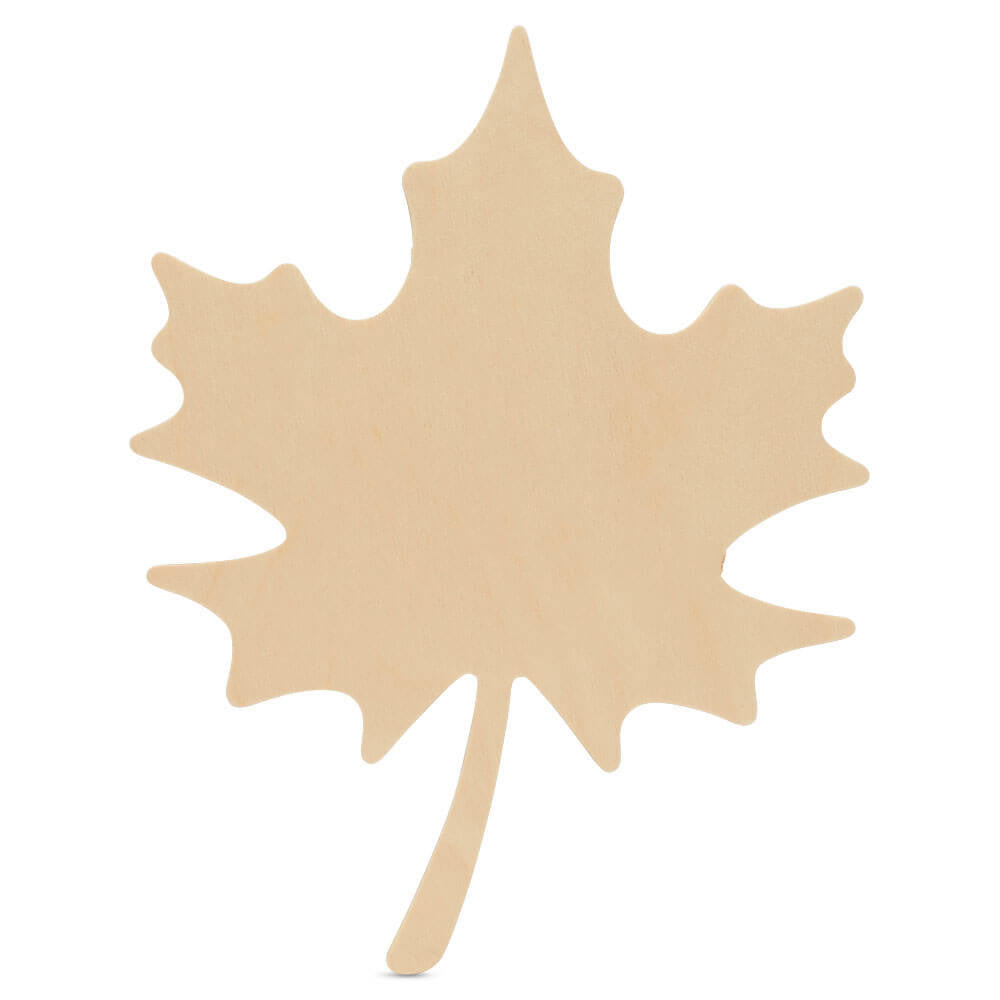 Woodpeckers Crafts Wood Maple Leaf  Cutout Large, 12" x 10" 