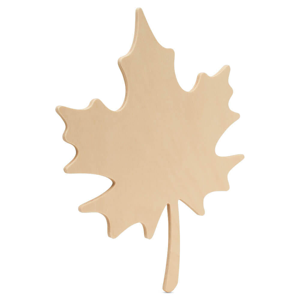 Woodpeckers Crafts Wood Maple Leaf  Cutout Large, 12" x 10" 