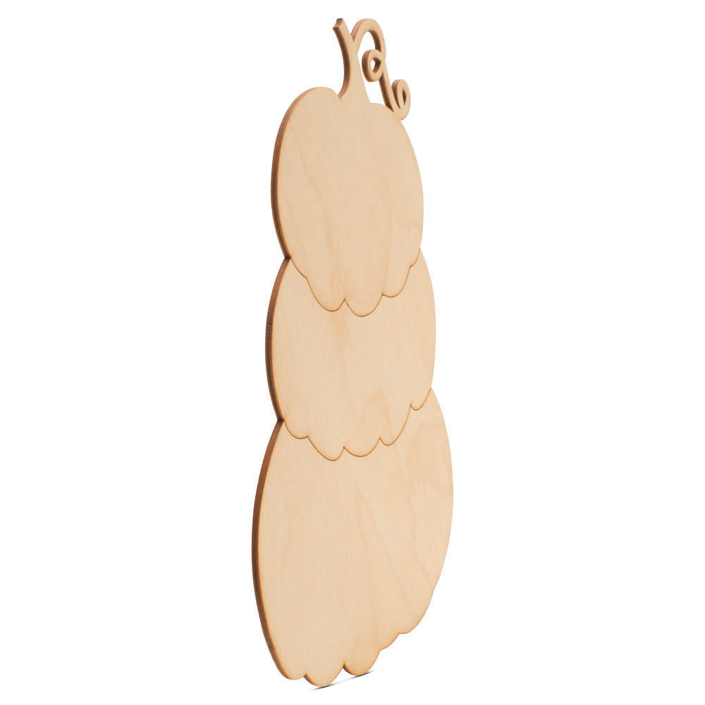 Wood Stacked Pumpkins Cutout, 12”