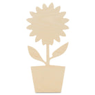 Woodpeckers Crafts Wood Sunflower Pot Cutout, 14" x 6-1/2"