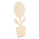 Woodpeckers Crafts Wood Sunflower Pot Cutout, 14" x 6-1/2"