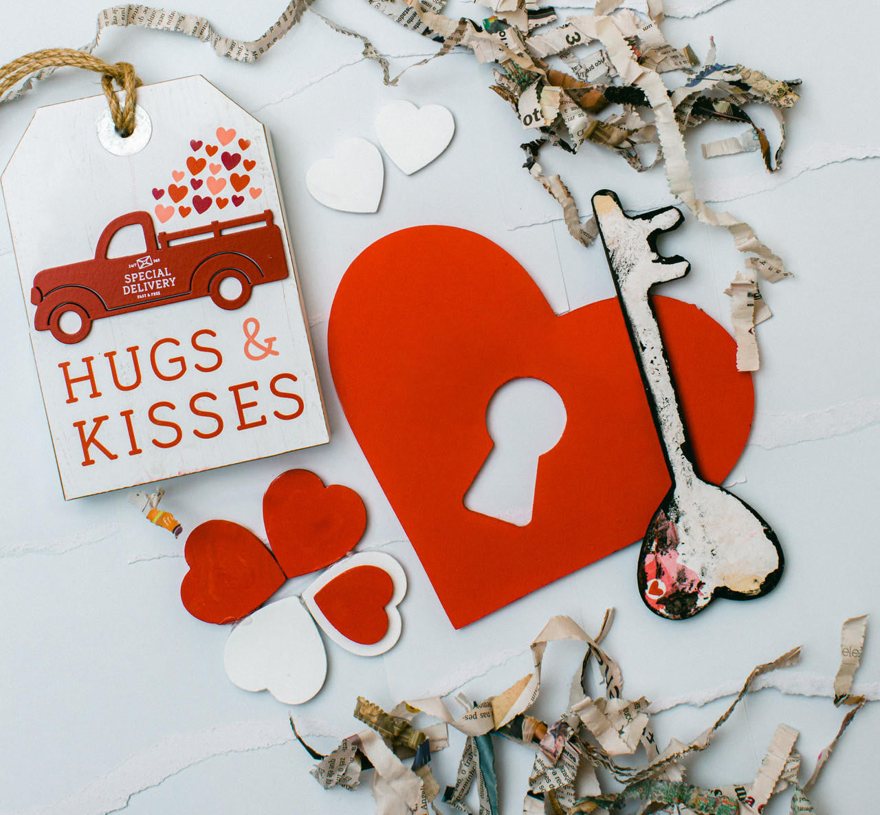 Woodpeckers Crafts Wood Valentine Key Extra Large Cutout, 18" x 6" 