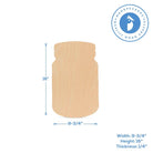 Woodpeckers Crafts Wooden Cutout Mason Jar, 16" 