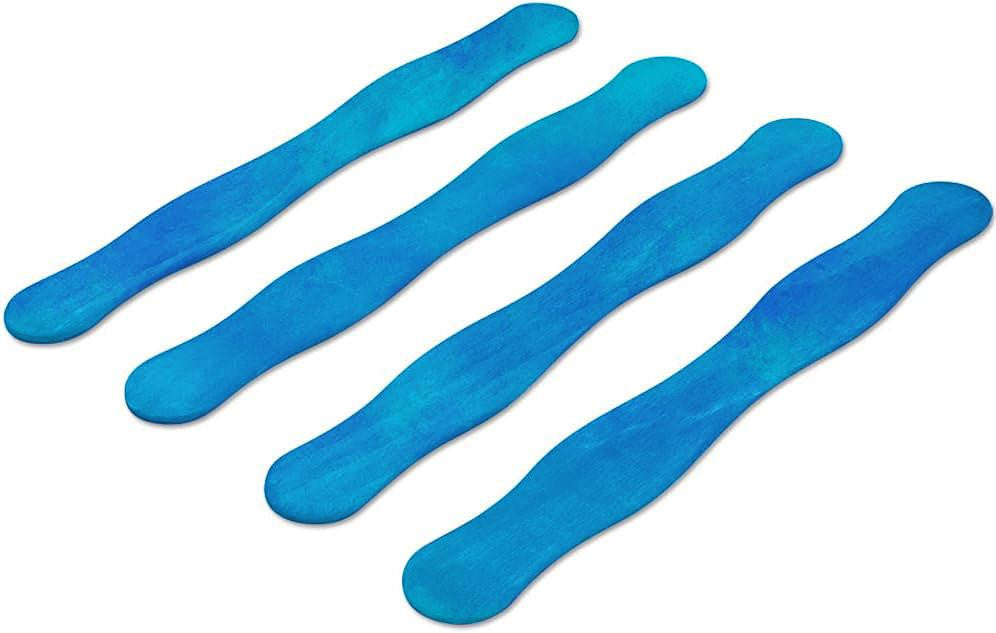 Woodpeckers Crafts Wooden Fan Handles in Blue 