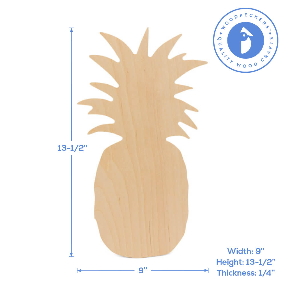 13-1/2" Wooden Pineapple Cutout