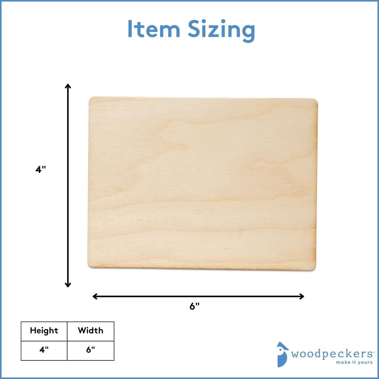 Wood Square & Rectangle Cutouts | Woodpeckers Crafts