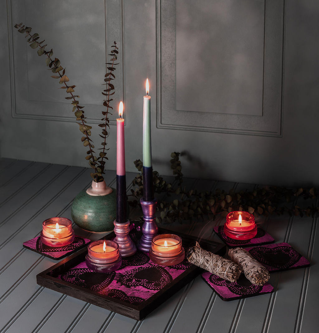 Woodpeckers Crafts Wooden Rounded Square Coaster, 4” 